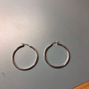Silver hoops